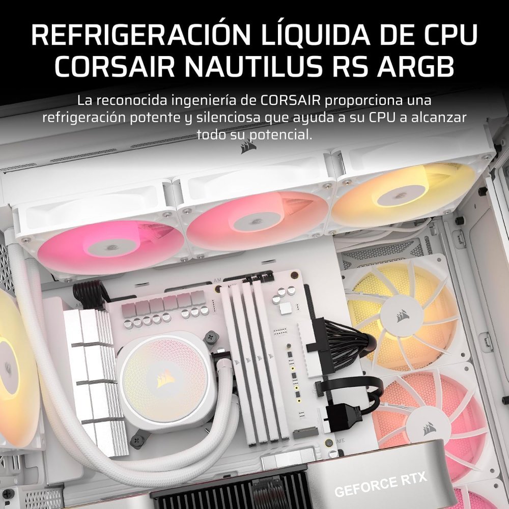 Refrigeración Líquida Corsair Nautilus 360 ARGB - Blanco - Imagen 7