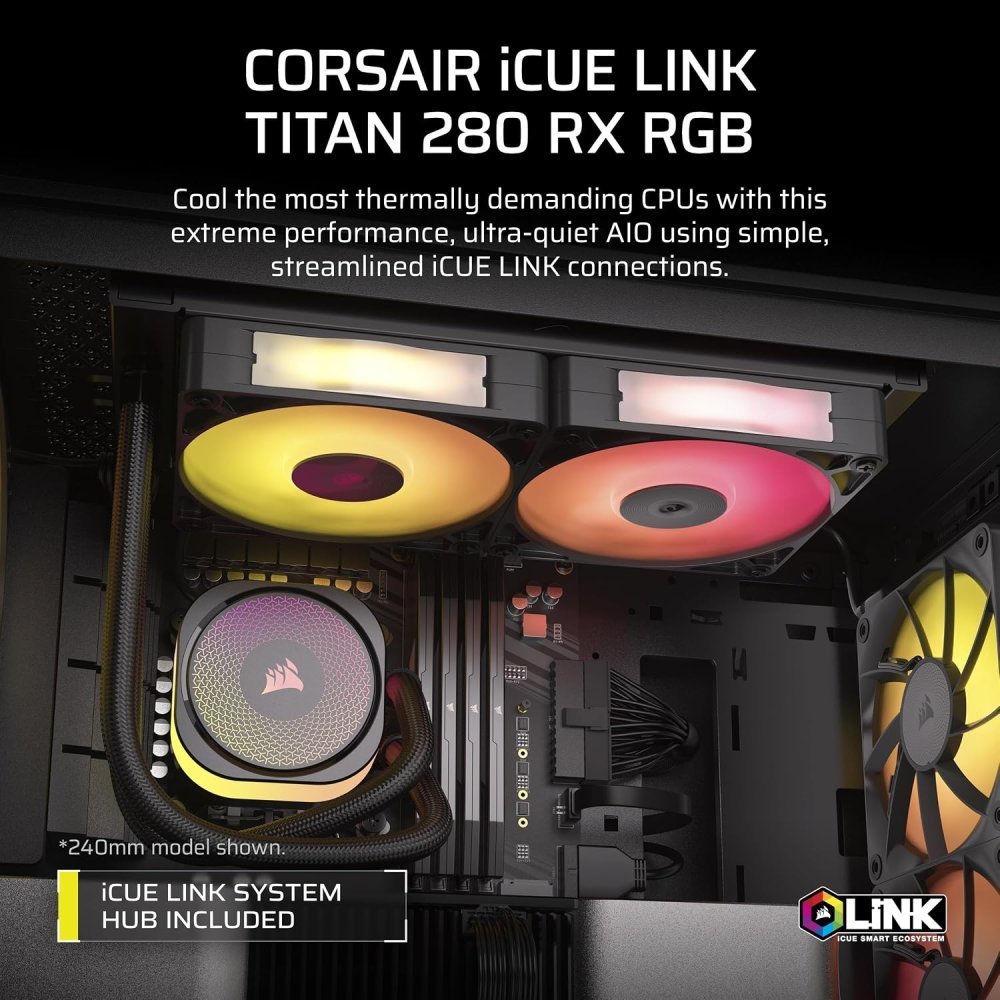 Sistema de Refrigeración Líquida Corsair iCUE LINK Titan 280 RGB - Imagen 6