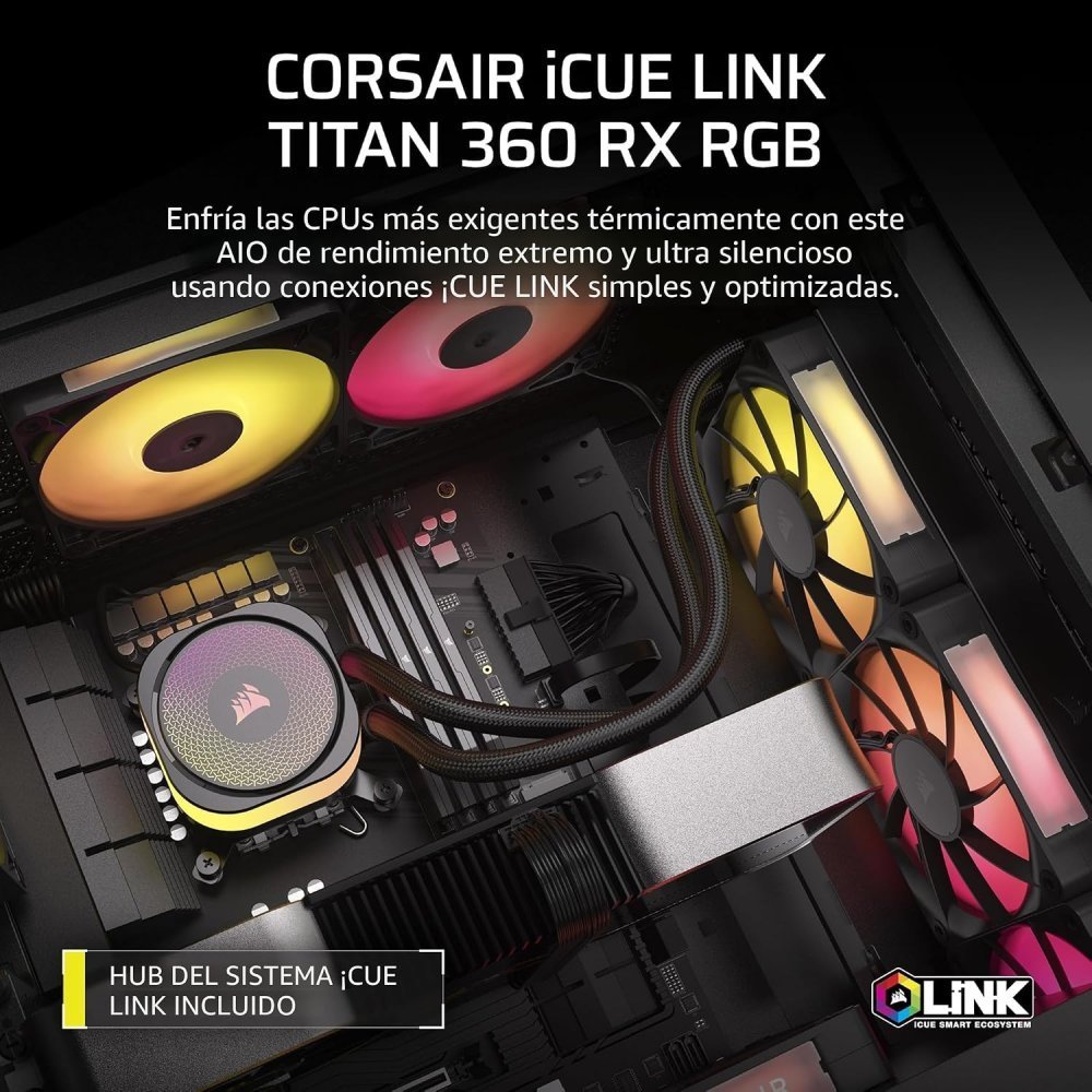 Sistema de Refrigeración Líquida Corsair iCUE LINK TITAN 360 RX RGB - Imagen 7