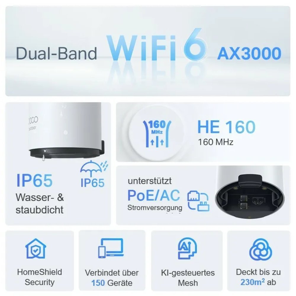 Sistema Mesh Wi-Fi 6 para Exteriores TP-Link Deco X50-Outdoor AX3000 - Imagen 6