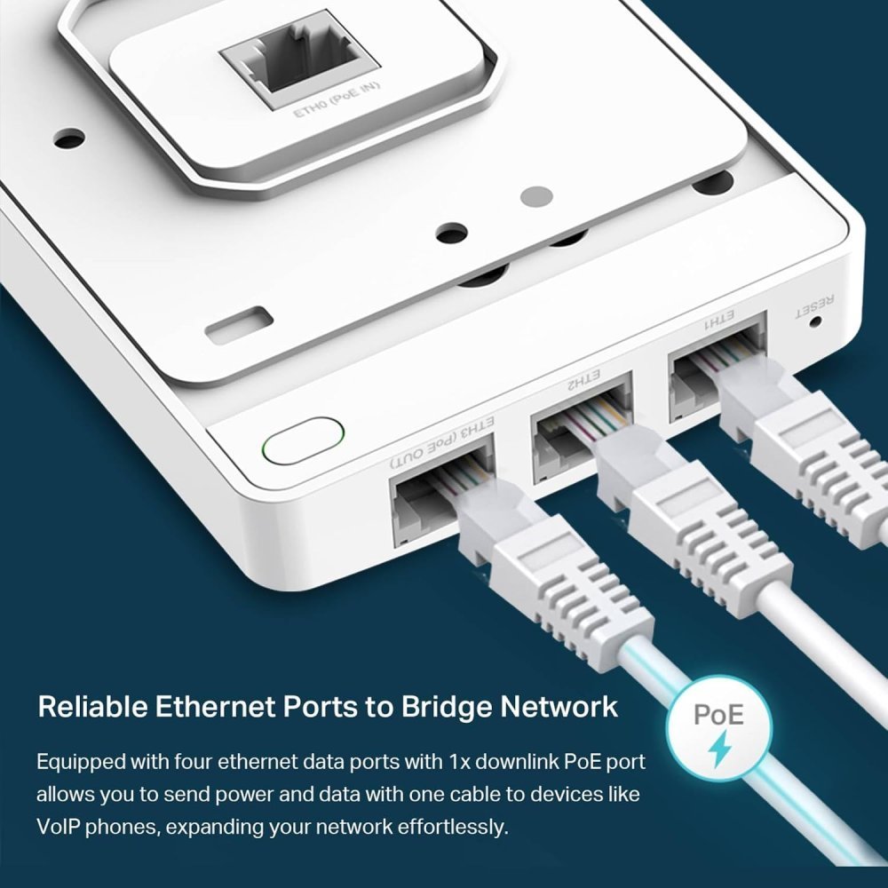 TP-Link Omada EAP235-Wall AC1200 Gigabit Wi-Fi Access Point de Pared - Imagen 2