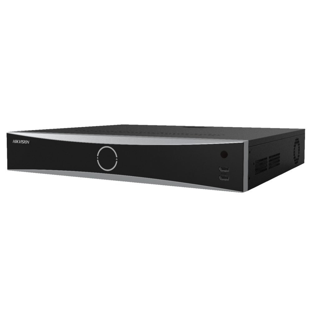 Hikvision - NVR independiente 1.5U AcuSense 4K - 32 canales de video - DS-7732NXI-K4/16P - 4 ranuras SATA para HDD de hasta 16TB cada una - Hasta 32 entradas de cámaras IP plug & play con 16 interfaces Power-over-Ethernet (PoE) - Formatos de video H.265+ - Imagen 2