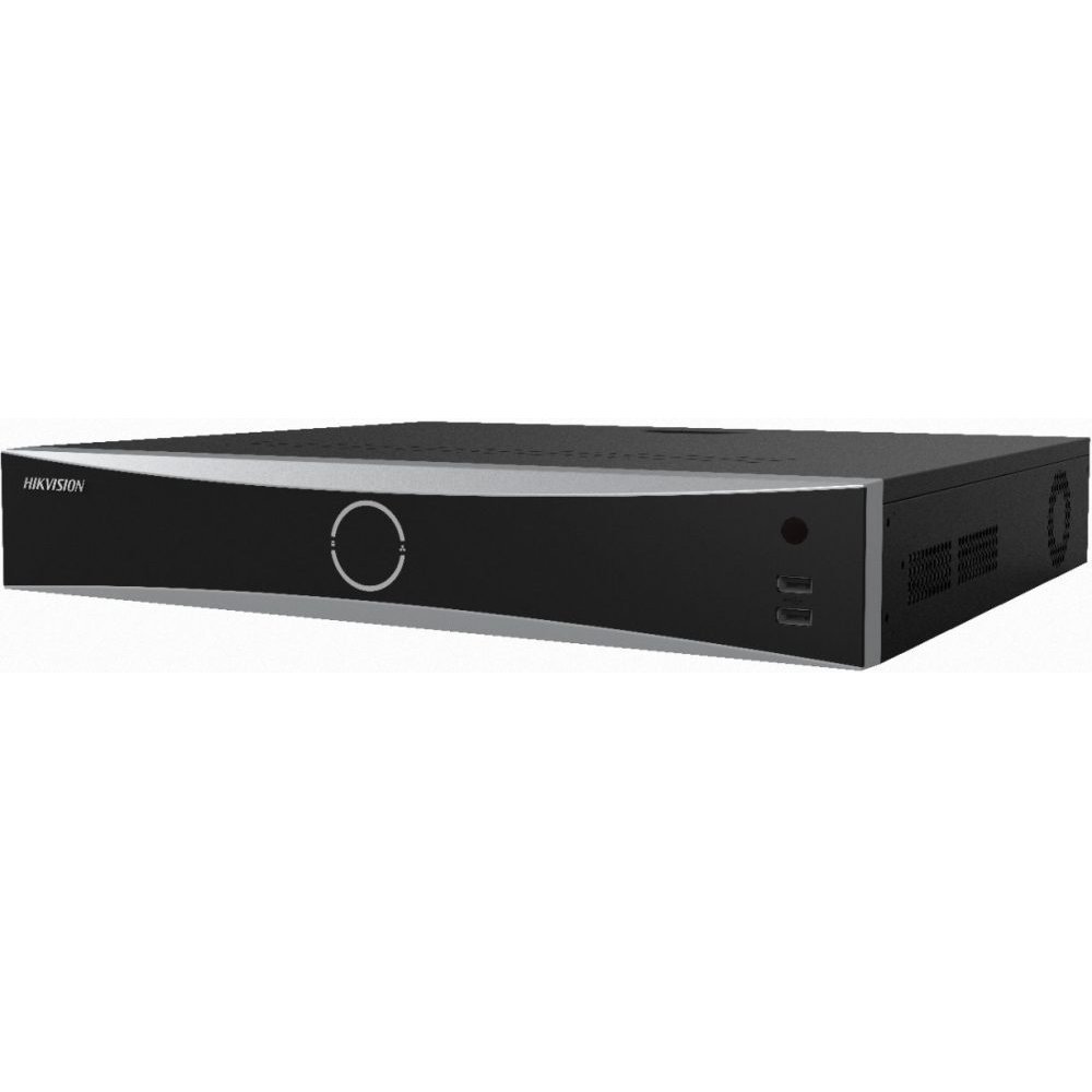 Hikvision - NVR independiente 1.5U AcuSense 4K - 32 canales de video - DS-7732NXI-K4/16P - 4 ranuras SATA para HDD de hasta 16TB cada una - Hasta 32 entradas de cámaras IP plug & play con 16 interfaces Power-over-Ethernet (PoE) - Formatos de video H.265+ - Imagen 3