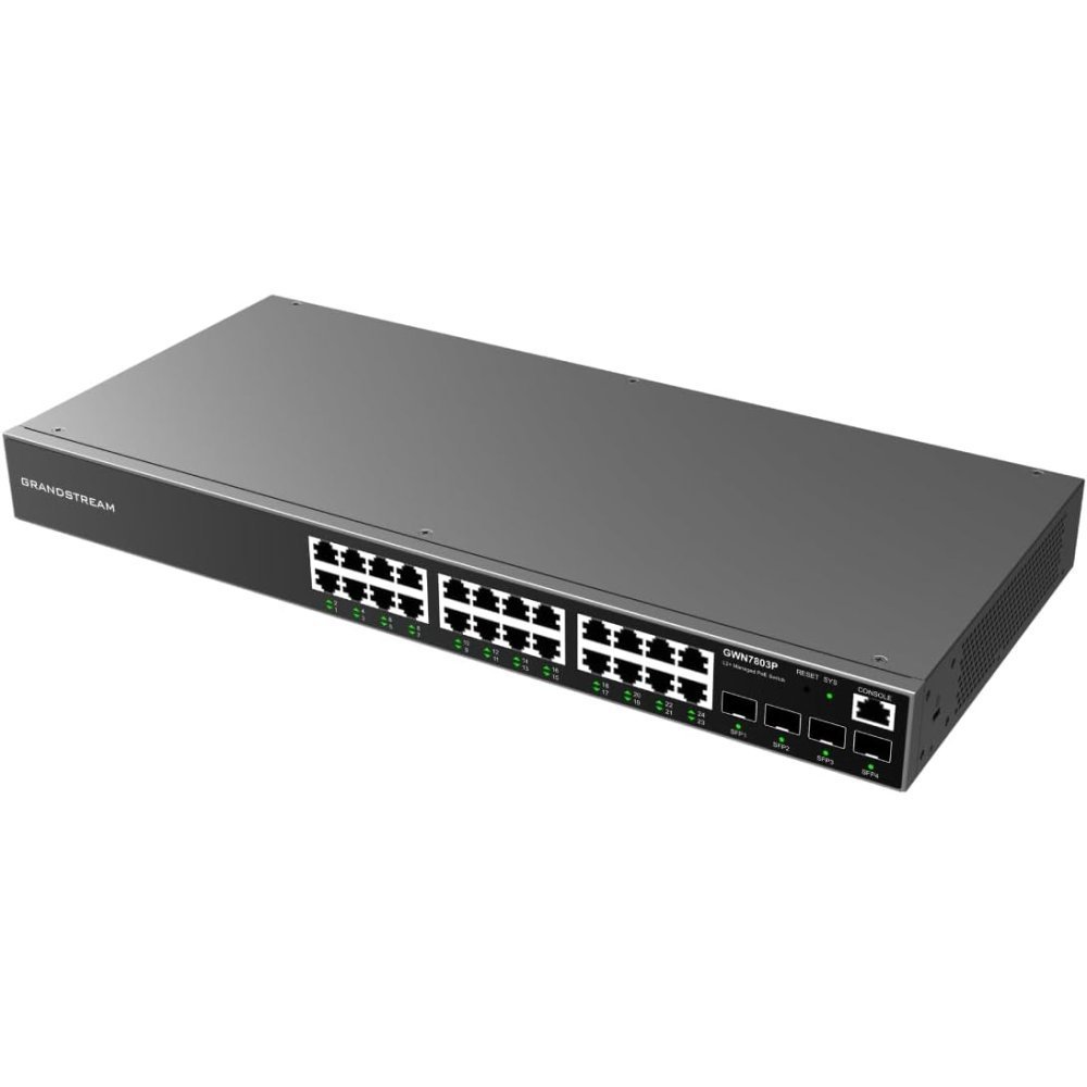 Switch Administrable Layer 2+ Grandstream GWN7803P Gigabit PoE+ de 24 Puertos y 4 SFP - Imagen 3