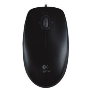 Logitech M100 - Ratón - diestro y zurdo - óptico - 3 botones - cableado - USB - negro