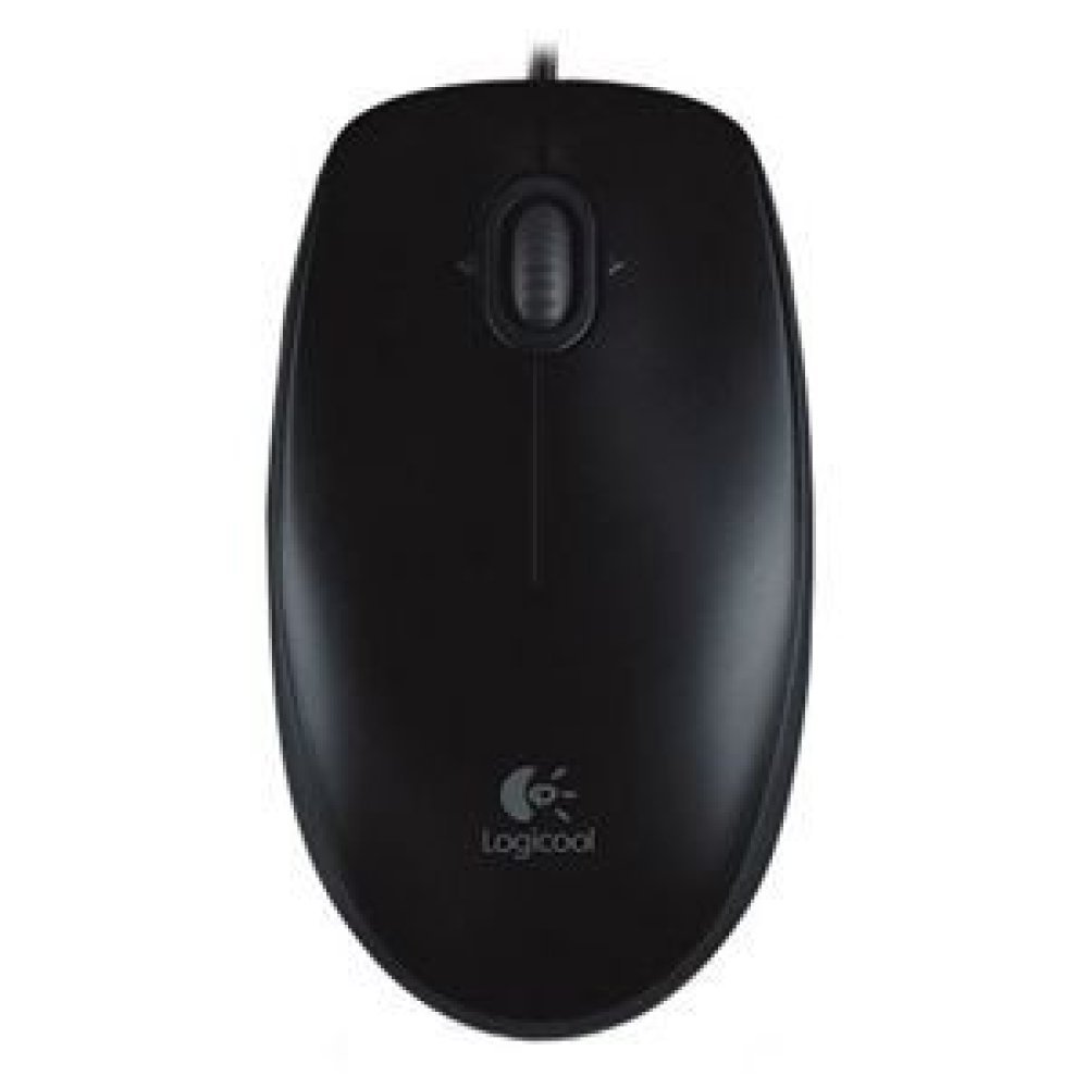 Logitech M100 - Ratón - diestro y zurdo - óptico - 3 botones - cableado - USB - negro