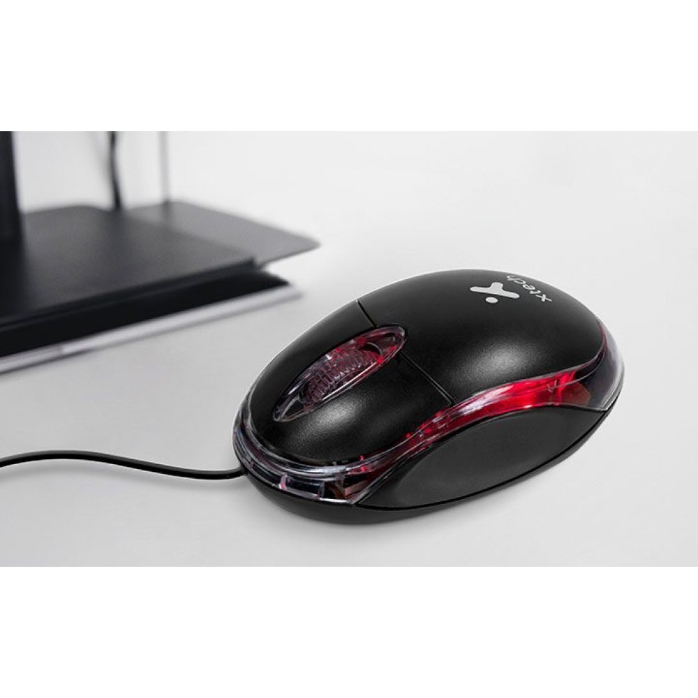 Xtech - Mouse - Wired - USB - Black - 3D optical - Imagen 2