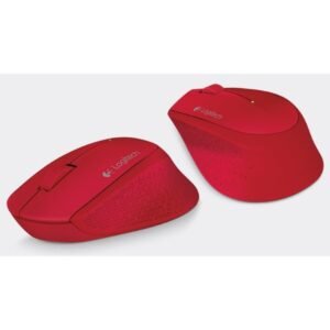 Logitech M280 - Ratón - diestro - óptico - 3 botones - inalámbrico - 2.4 GHz - receptor inalámbrico USB - rojo