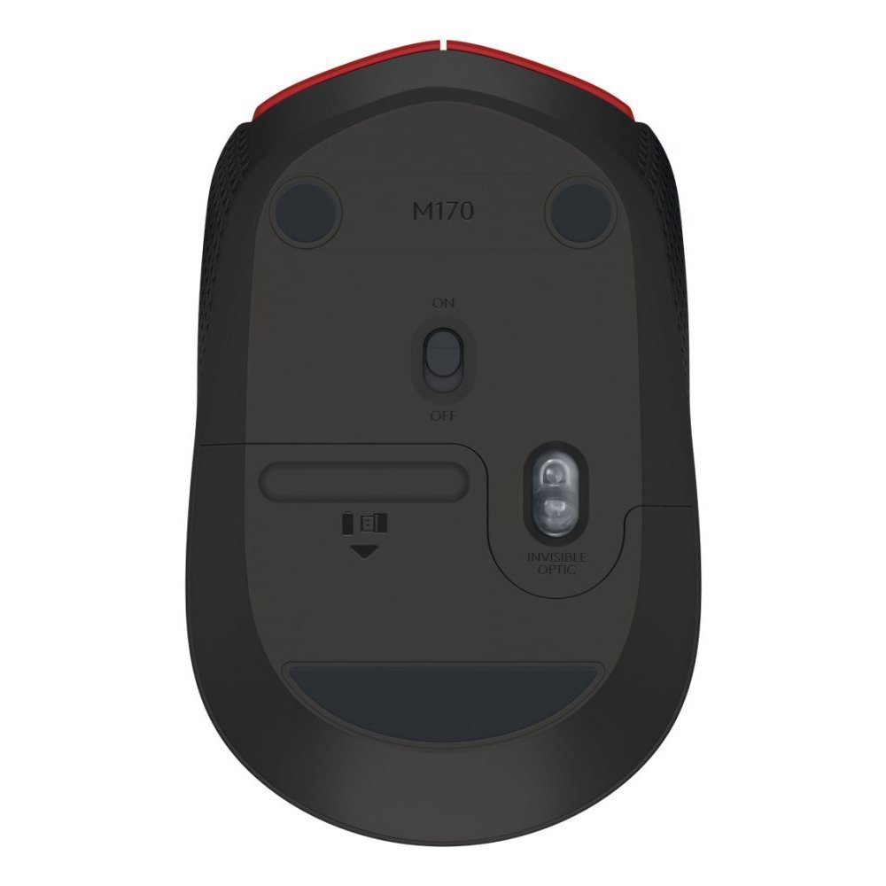 Logitech M170 - Ratón - diestro y zurdo - inalámbrico - 2.4 GHz - receptor inalámbrico USB - rojo - Imagen 2