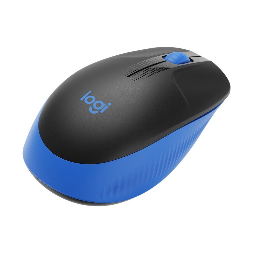 Logitech M190 - Ratón - óptico - 3 botones - inalámbrico - receptor inalámbrico USB - azul