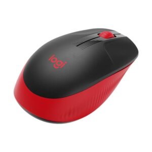 Logitech M190 - Ratón - óptico - 3 botones - inalámbrico - receptor inalámbrico USB - rojo