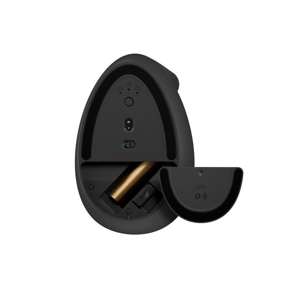 Logitech Lift Vertical Ergonomic Mouse - Ratón vertical - ergonómico - 6 botones - inalámbrico - 2.4 GHz Bluetooth - receptor de USB Logitech Logi Bolt - grafito - Imagen 5