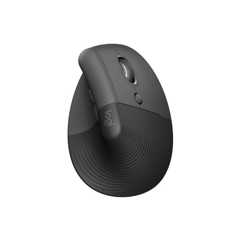 Logitech Lift Vertical Ergonomic Mouse - Ratón vertical - ergonómico - 6 botones - inalámbrico - 2.4 GHz Bluetooth - receptor de USB Logitech Logi Bolt - grafito - Imagen 6