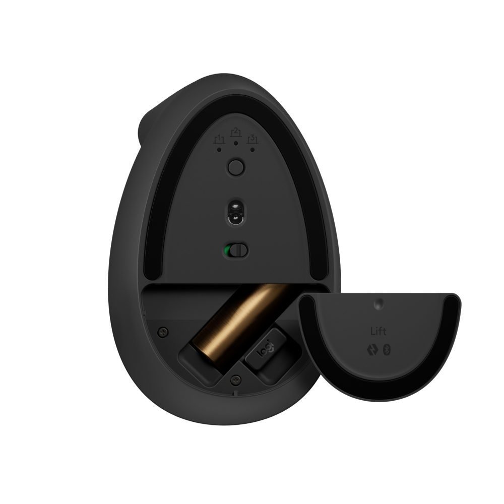 Logitech Lift Left Vertical Ergonomic Mouse - Ratón vertical - ergonómico - zurdo - 6 botones - inalámbrico - 2.4 GHz Bluetooth - receptor de USB Logitech Logi Bolt - grafito - Imagen 4