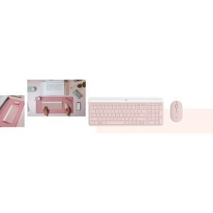 Logitech - Keyboard and mouse set - Spanish - Wireless - Rose