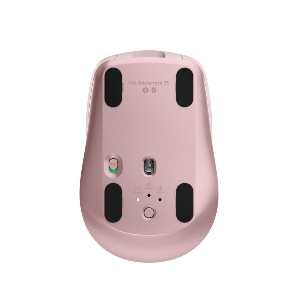 Logitech MX Anywhere 3S - Ratón - óptico - 6 botones - inalámbrico - Bluetooth - receptor de USB Logitech Logi Bolt - rosa