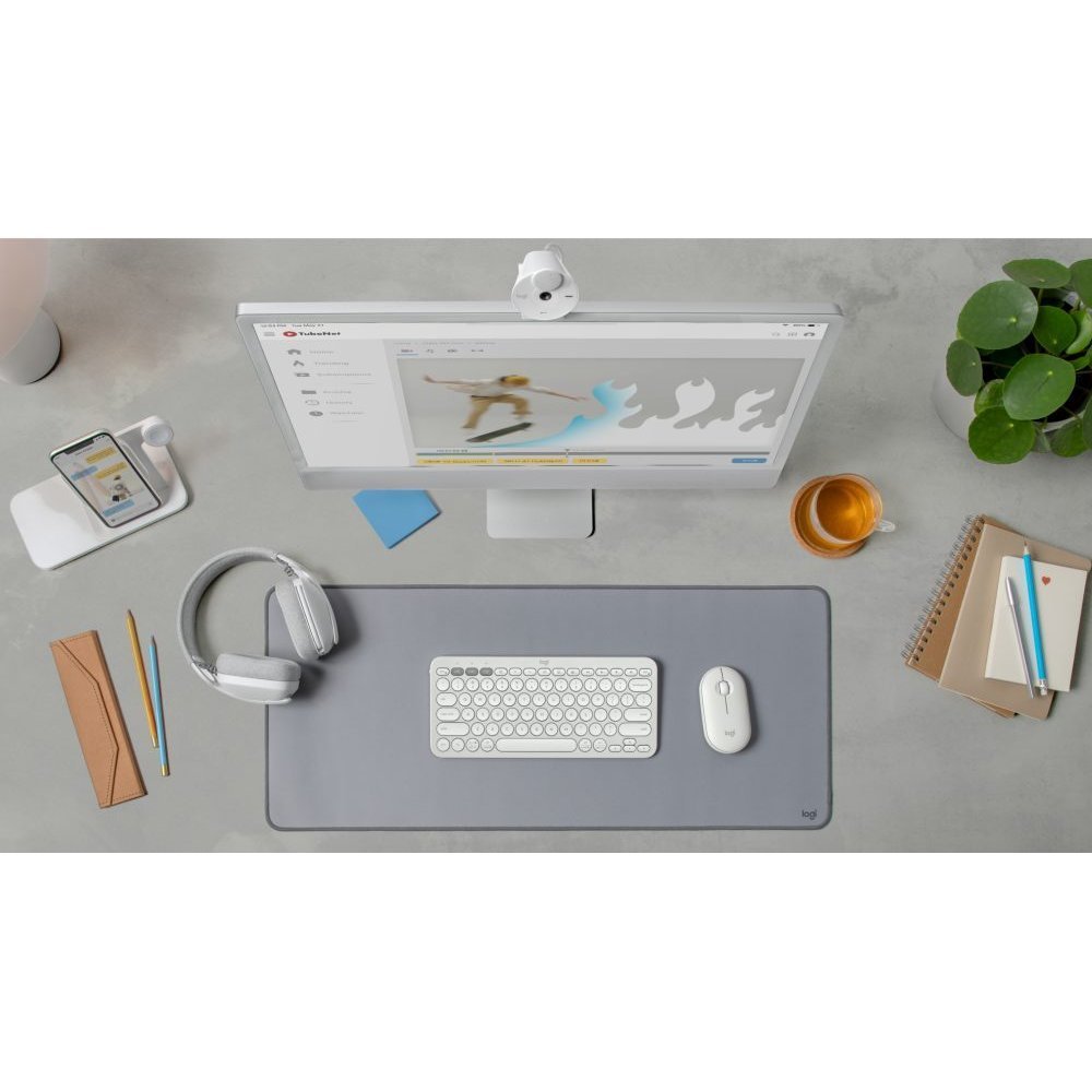 Logitech Pebble Mouse 2 M350s - Ratón - óptico - 3 botones - inalámbrico - Bluetooth - blanco - Imagen 8