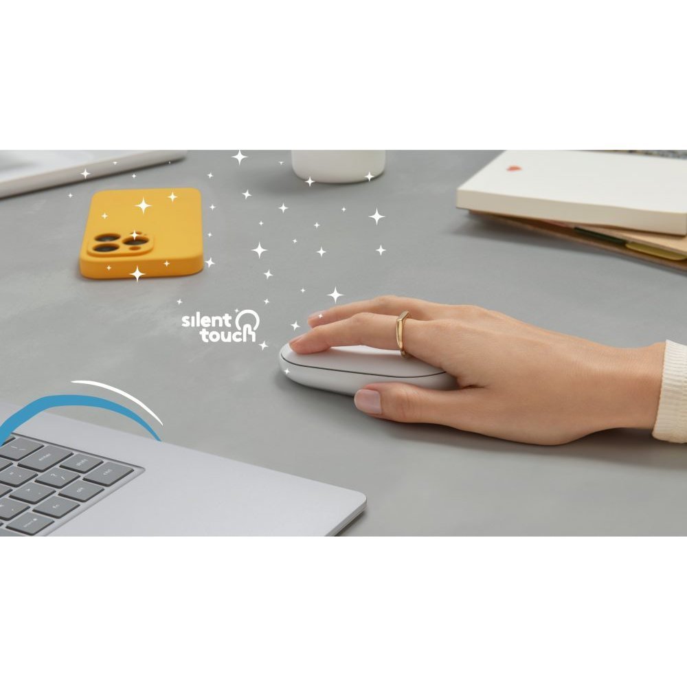 Logitech Pebble Mouse 2 M350s - Ratón - óptico - 3 botones - inalámbrico - Bluetooth - blanco - Imagen 10