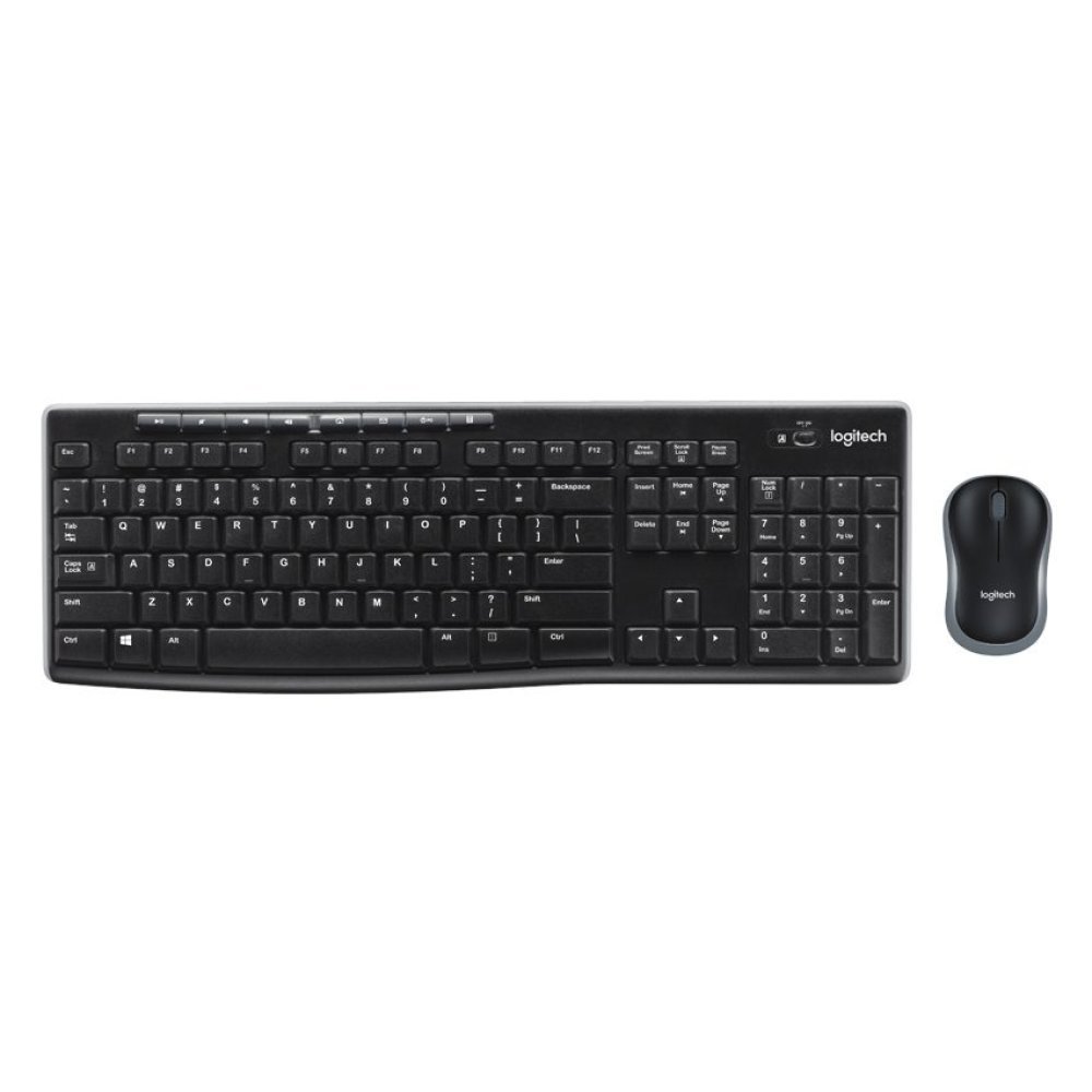 Logitech MK270 Wireless Combo - Juego de teclado y ratón - inalámbrico - 2.4 GHz - inglés - negro