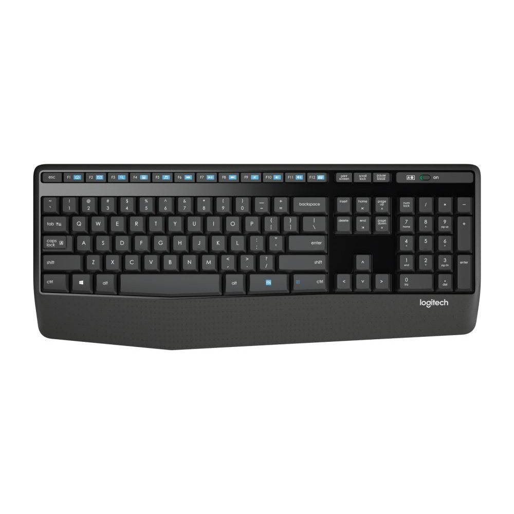Logitech Wireless Combo MK345 - Juego de teclado y ratón - inalámbrico - 2.4 GHz - QWERTY - español - negro azul - Imagen 4