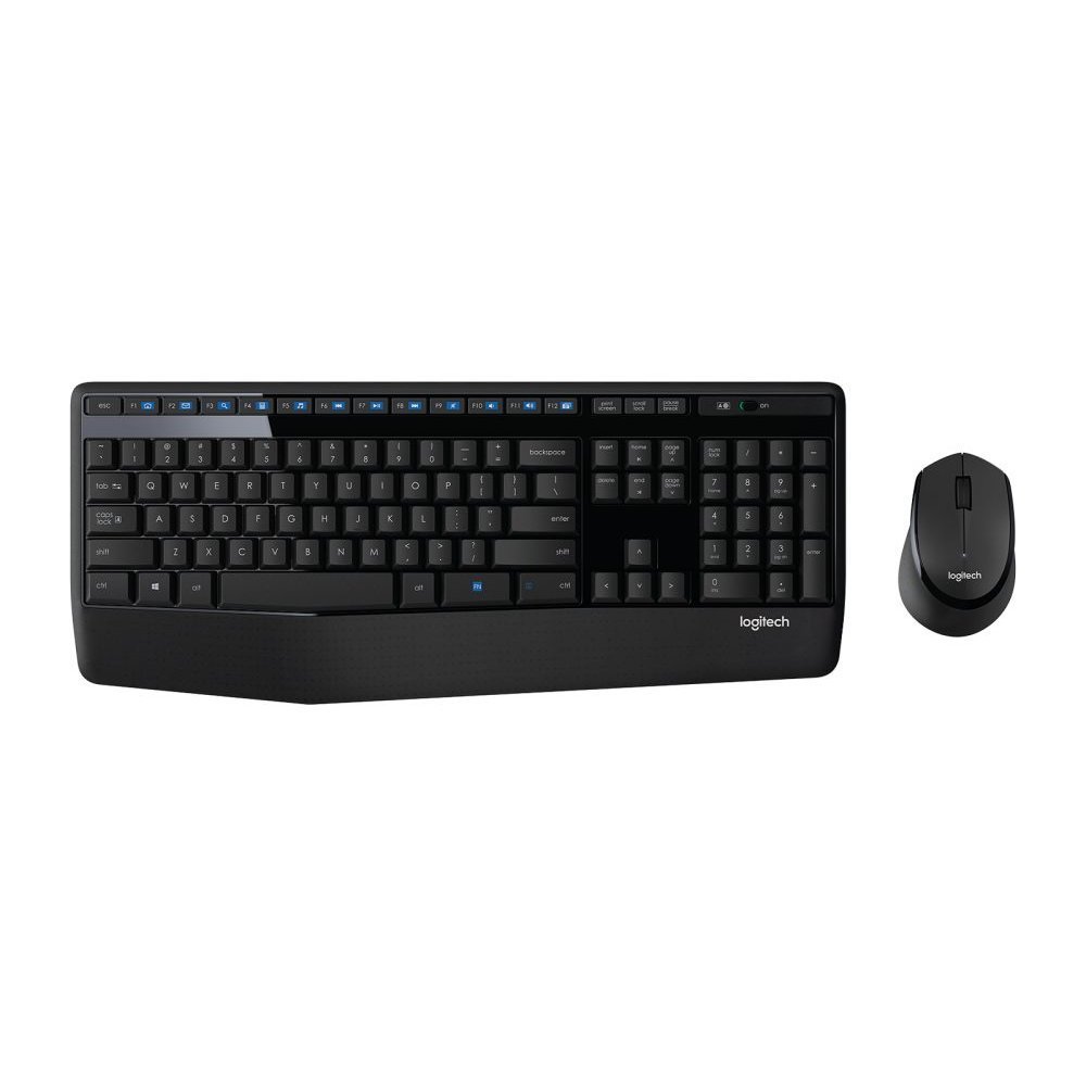 Logitech Wireless Combo MK345 - Juego de teclado y ratón - inalámbrico - 2.4 GHz - QWERTY - español - negro azul - Imagen 8