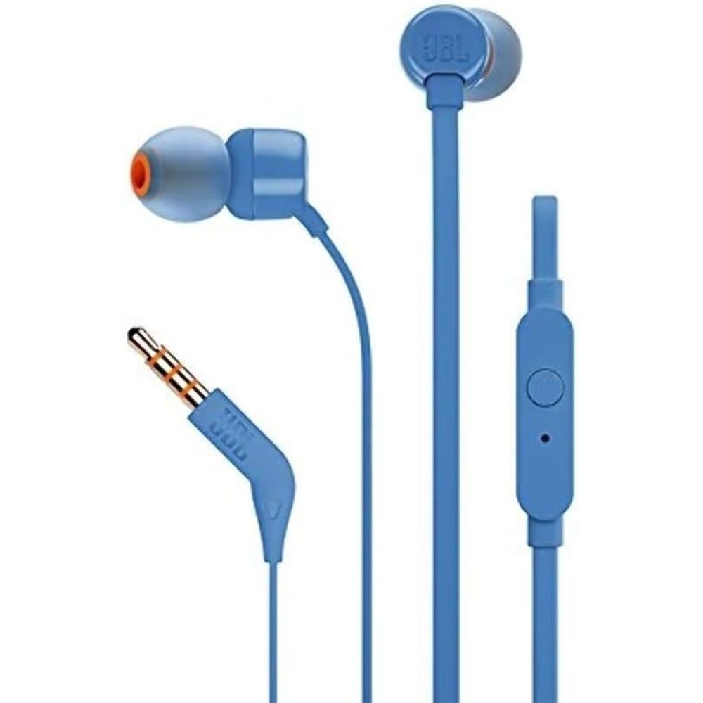 Auriculares In-Ear JBL T110 con Cable y Micrófono - Azul