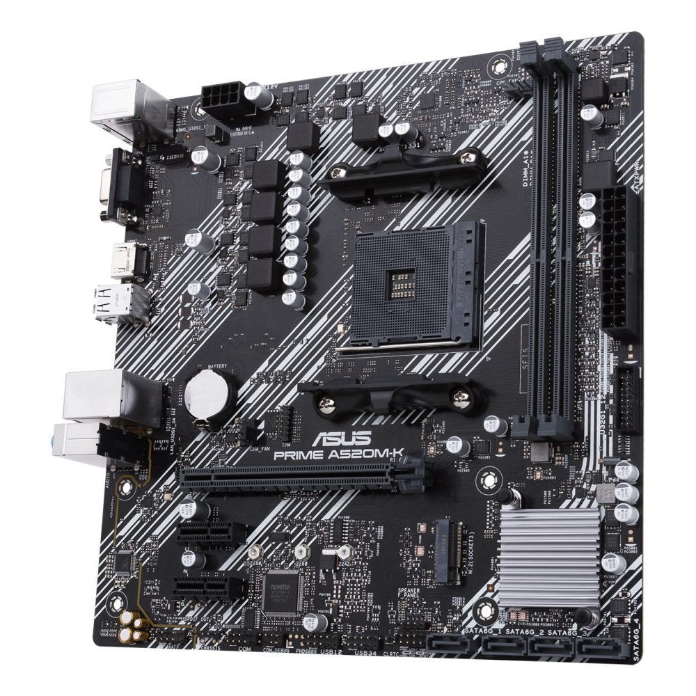 ASUS PRIME A520M-K - Placa base - micro ATX - Socket AM4 - AMD A520 Chipset - USB 3.2 Gen 1 - Gigabit LAN - Tarjeta gráfica (CPU necesaria) - HD Audio (8-canales) - Imagen 5