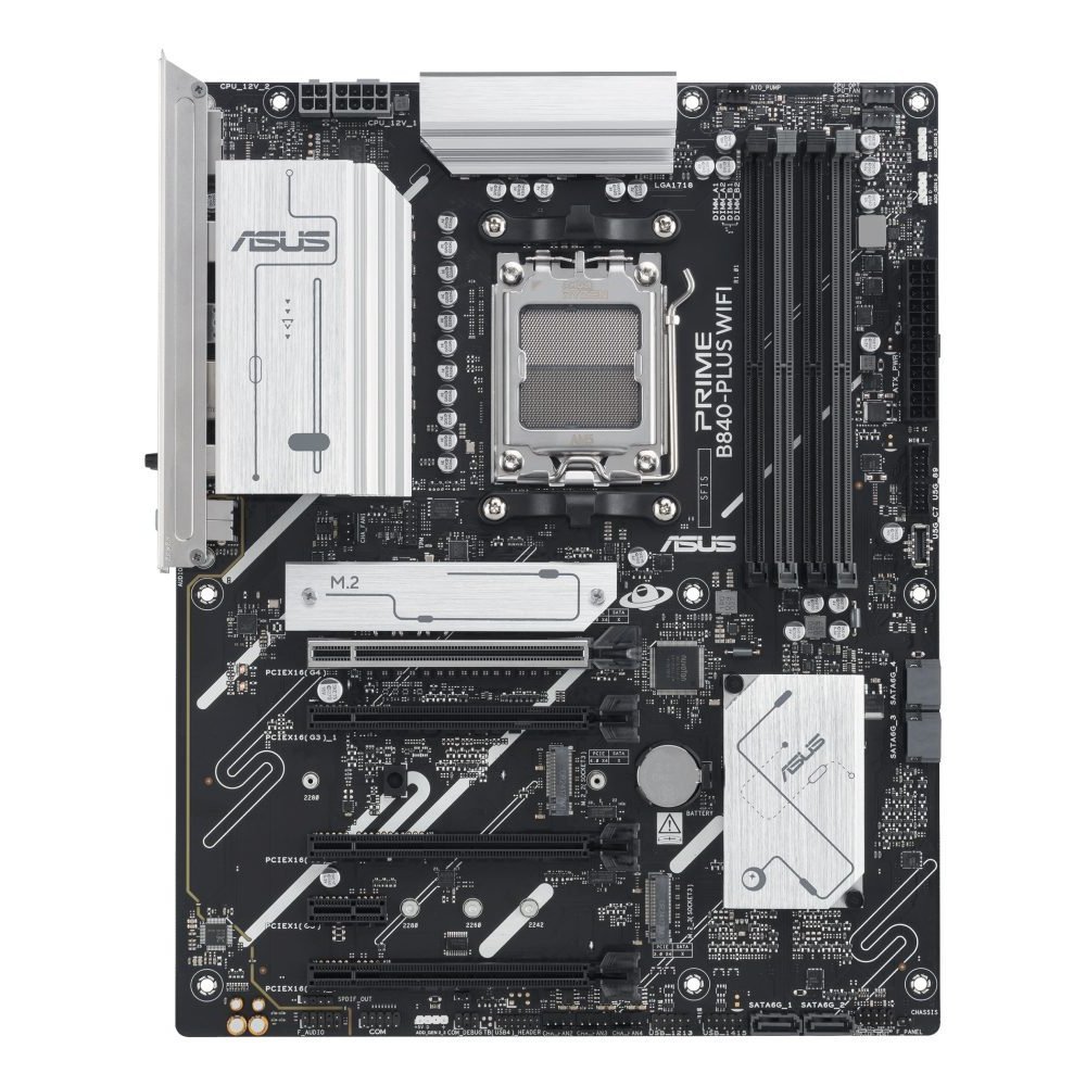 ASUS - PRIME B840-PLUS WIFI - Motherboard - ATX - Socket AM5 - AMD B840 - para Ryzen - Imagen 2