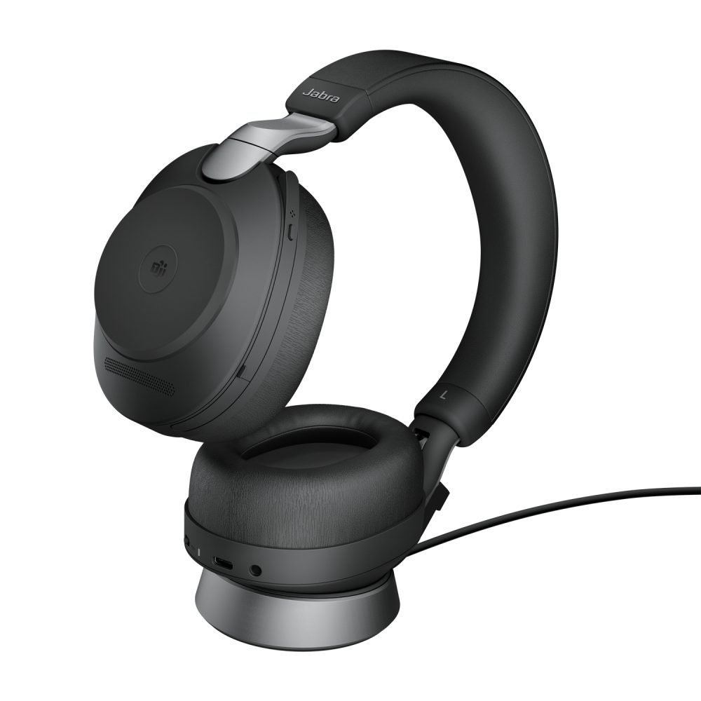 Jabra Evolve2 85 MS Stereo - Auricular - tamaño completo - Bluetooth - inalámbrico cableado - cancelación de sonido activo - conector de 35 mm - aislamiento de ruido - negro - Certificado para Equipos de Microsoft - Imagen 3