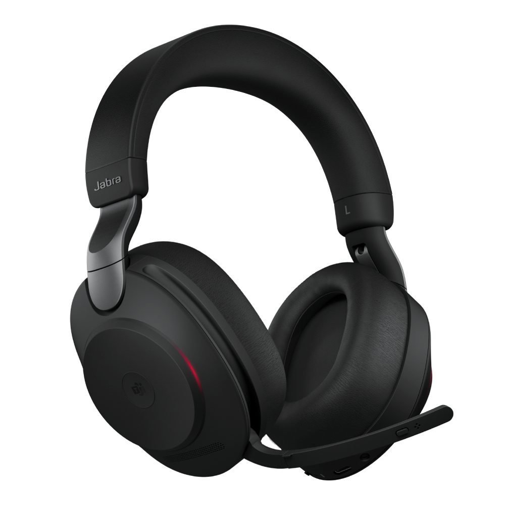 Jabra Evolve2 85 MS Stereo - Auricular - tamaño completo - Bluetooth - inalámbrico cableado - cancelación de sonido activo - conector de 35 mm - aislamiento de ruido - negro - Certificado para Equipos de Microsoft - Imagen 4