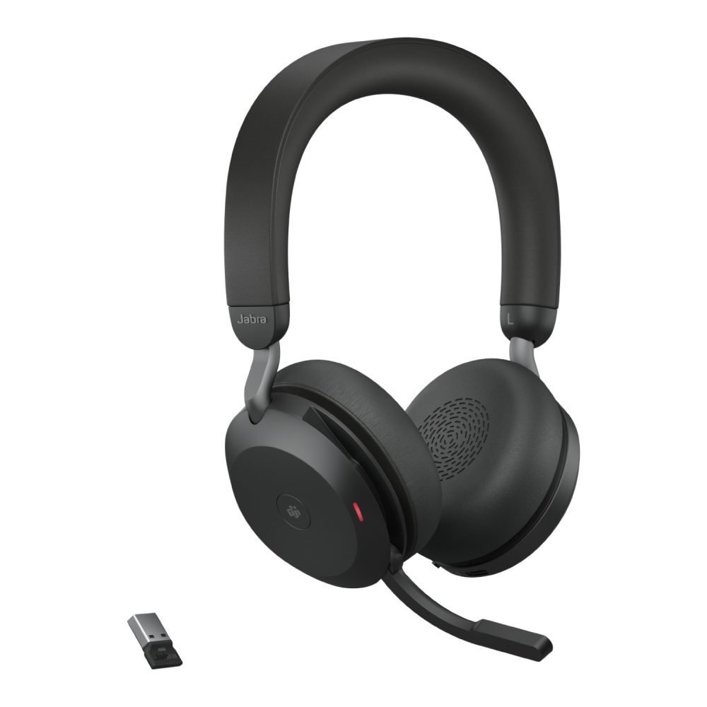 Jabra Evolve2 75 - Auricular - en oreja - Bluetooth - inalámbrico - cancelación de sonido activo - USB-A - aislamiento de ruido - negro - Certificado para Equipos de Microsoft - Imagen 3