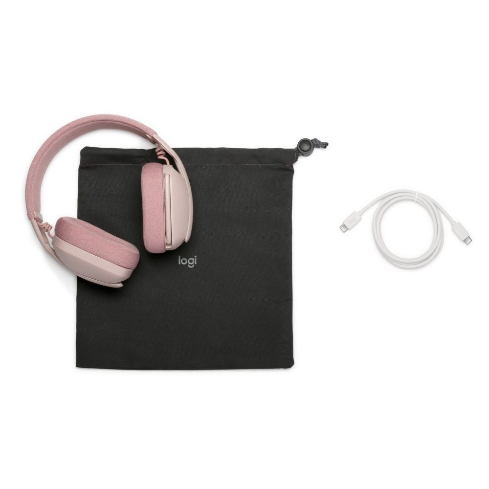 Logitech Zone Vibe 100 - Auricular - tamaño completo - Bluetooth - inalámbrico - rosa