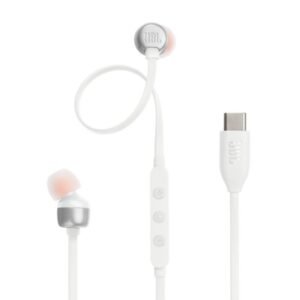JBL TUNE 310C - Earphones with mic - in-ear - wired - USB-C - white