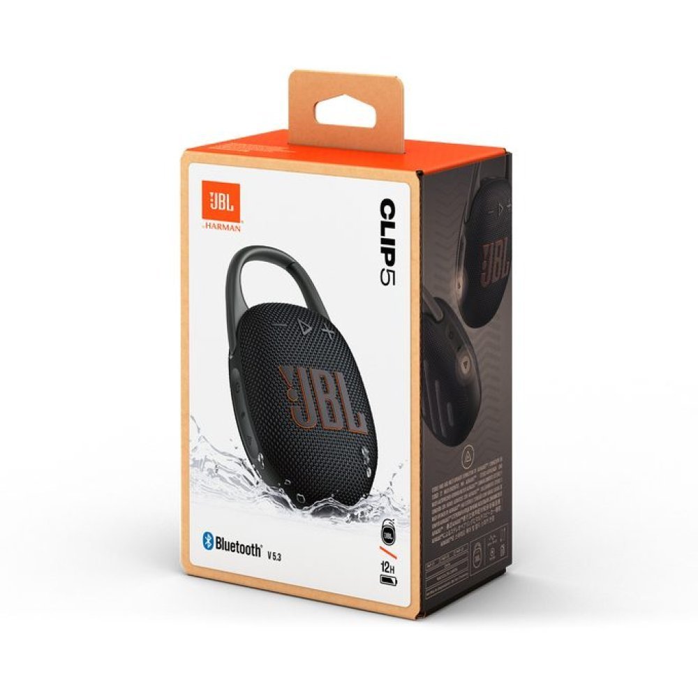 JBL Clip 5 - Speaker - for portable use - wireless - Bluetooth - App-controlled - 7 Watt - black - Imagen 9