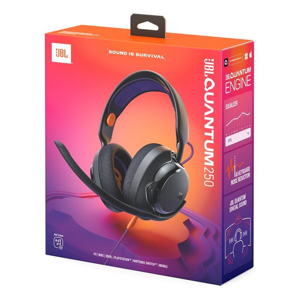 JBL Quantum - 250 - Headphones - Gaming Black - Imagen 8