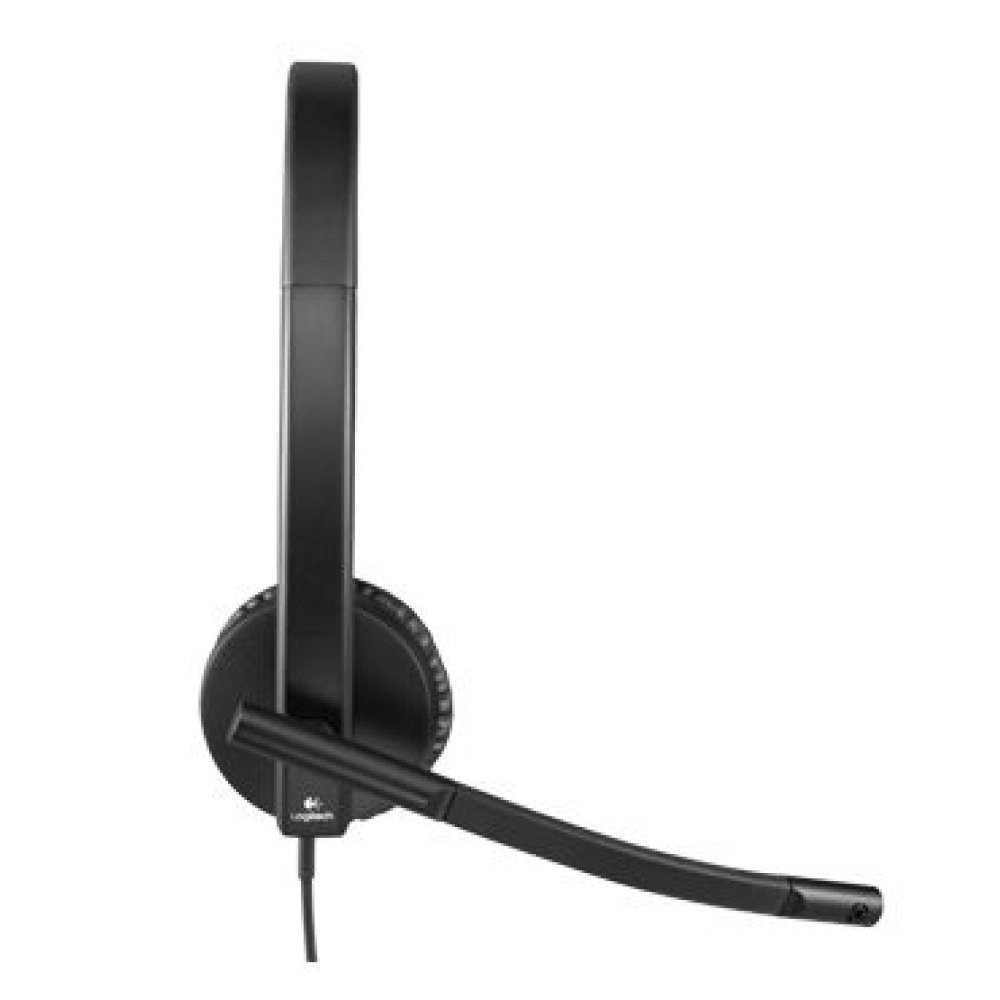 Logitech H570e Wired Headset Stereo Headphones with Noise-Cancelling Microphone USB in-Line Controls with Mute Button Indicator LED PC/Mac/Laptop - Black - Auricular - en oreja - cableado - USB - Certificado para Skype Empresarial con certificación Lync 2 - Imagen 3