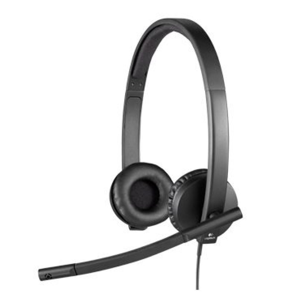 Logitech H570e Wired Headset Stereo Headphones with Noise-Cancelling Microphone USB in-Line Controls with Mute Button Indicator LED PC/Mac/Laptop - Black - Auricular - en oreja - cableado - USB - Certificado para Skype Empresarial con certificación Lync 2 - Imagen 6