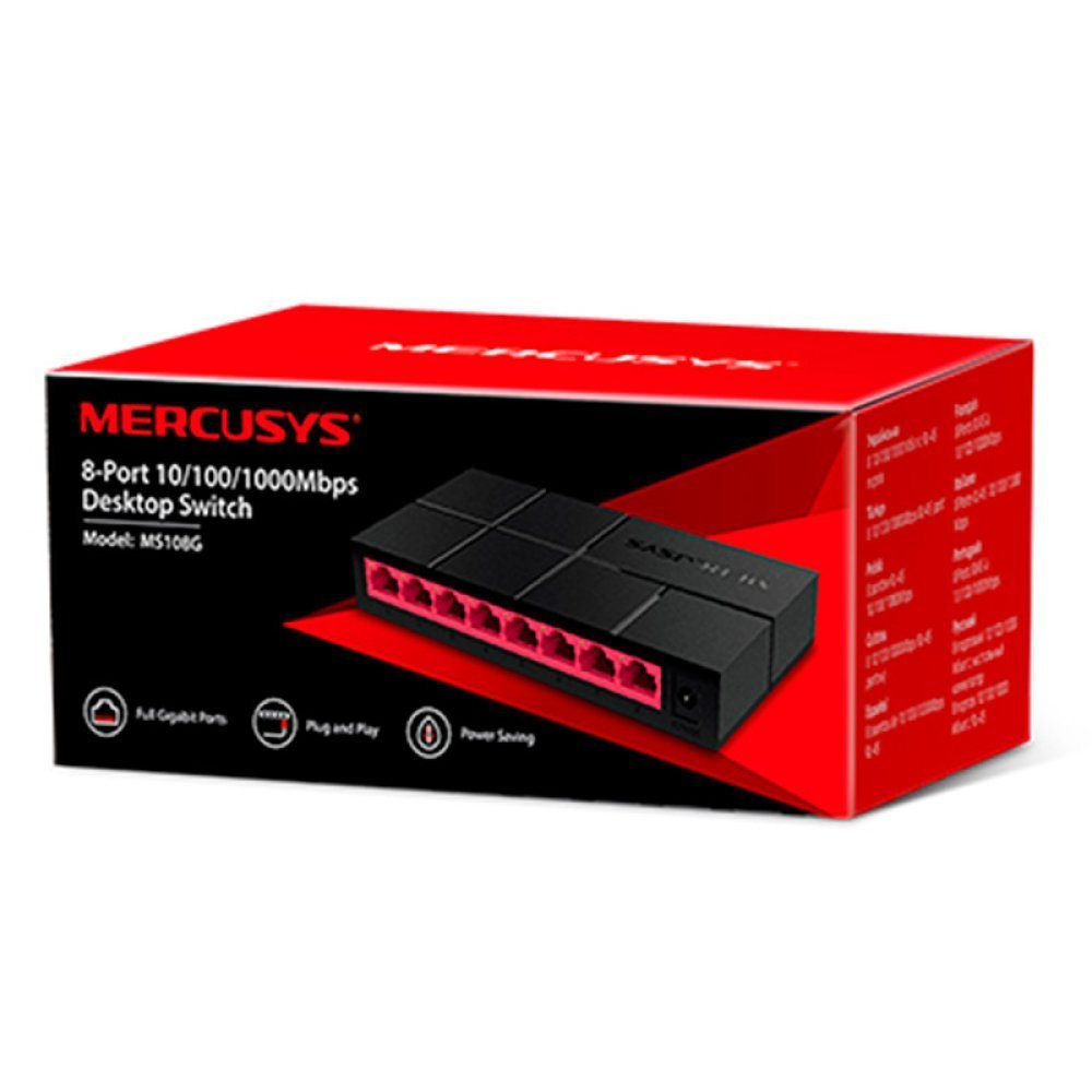Switch de Sobremesa Mercusys MS108G de 8 Puertos Gigabit - Imagen 4