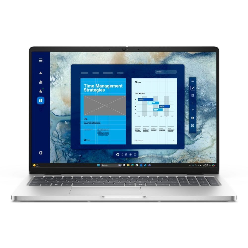 Dell Pro - Notebook - 16" - Intel Core Ultra 5 235UvPro / 4.9 GHz - 16 GB - DDR5 SDRAM - 512 GB SSD - None - Integrated Intel Graphics - Windows 11 Pro - Silver - Spanish - 3-year warranty - Imagen 9
