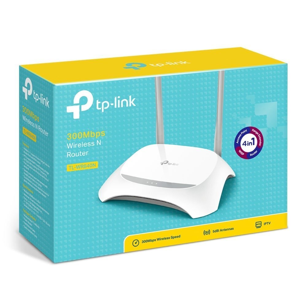 TP-LINK TL-WR840N - Enrutador inalámbrico conmutador de 4 puertos 24 GHz