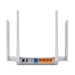 TP-LINK Archer C50 - Wireless router - 4-port switch - 802.11a/b/g/n/ac - doble banda AC1200 - Velocidad 300 Mbps a 2.4 GHz + 867 Mbps a 5 GHz - 4Áƒâ€” Antenas 1Áƒâ€” Puerto WAN 10/100M + 4Áƒâ€” Puertos LAN 10/100M- Aplicación Tether - WPA3