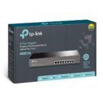TP-Link TL-SG1008MP - Conmutador - sin gestionar - 8 x 10/100/1000 (PoE+) - sobremesa montaje en rack - PoE+ (126 W)