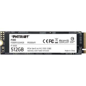 Disco Duro Sólido SSD Patriot P300 512GB M.2 NVMe PCIe Gen3 x4