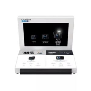 Expositor de Mostrador Metálico GoPro Mini POP con Pantalla de Video