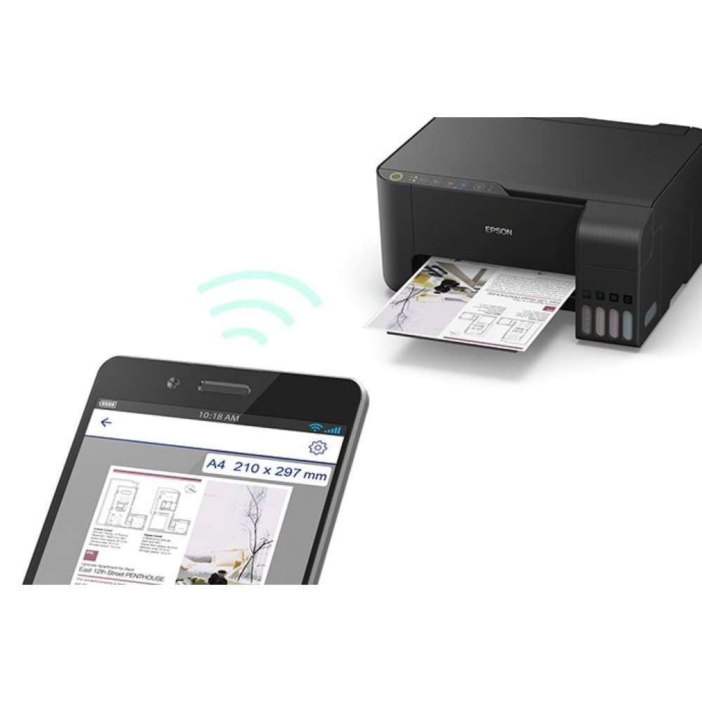 Epson EcoTank L3250 - Impresora multifunción - color - chorro de tinta - ITS - A4/Legal (material) - hasta 7.7 ppm (copiando) - hasta 10 ppm (impresión) - 100 hojas - USB 2.0 Wi-Fi(ax) - Imagen 5