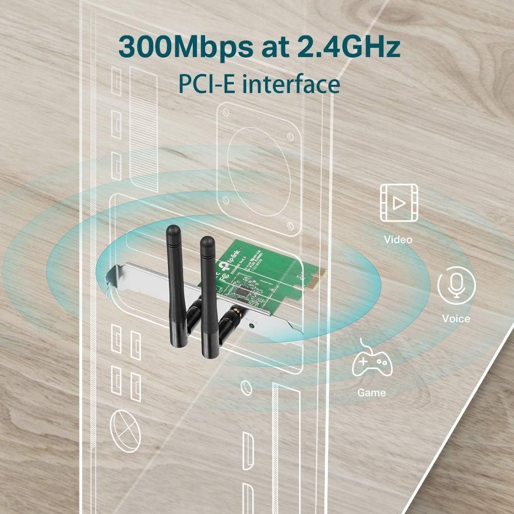 Adaptador de Red Inalámbrico PCI Express TP-Link TL-WN881ND N 300Mbps - Imagen 4