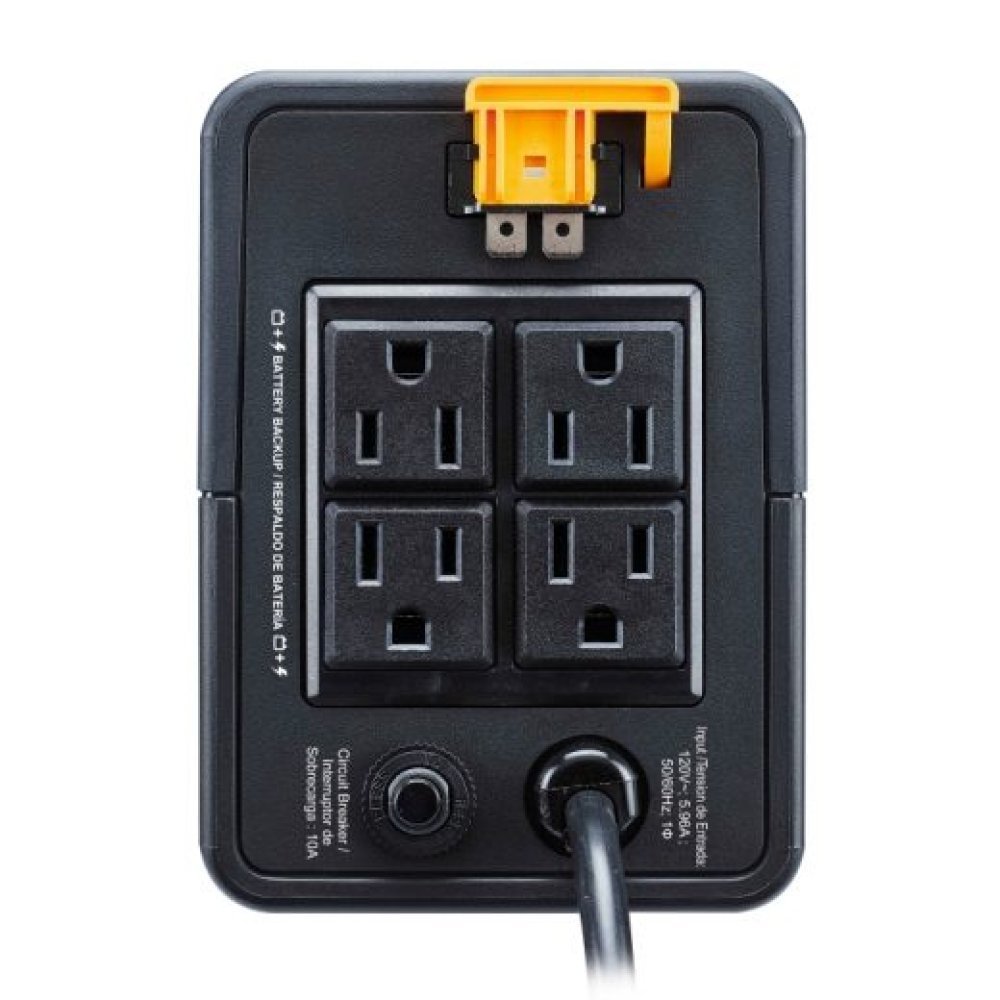 APC Back-UPS - UPS - CA 120 V - 360 vatios - 700 VA - conectores de salida: 4 - negro - Imagen 3