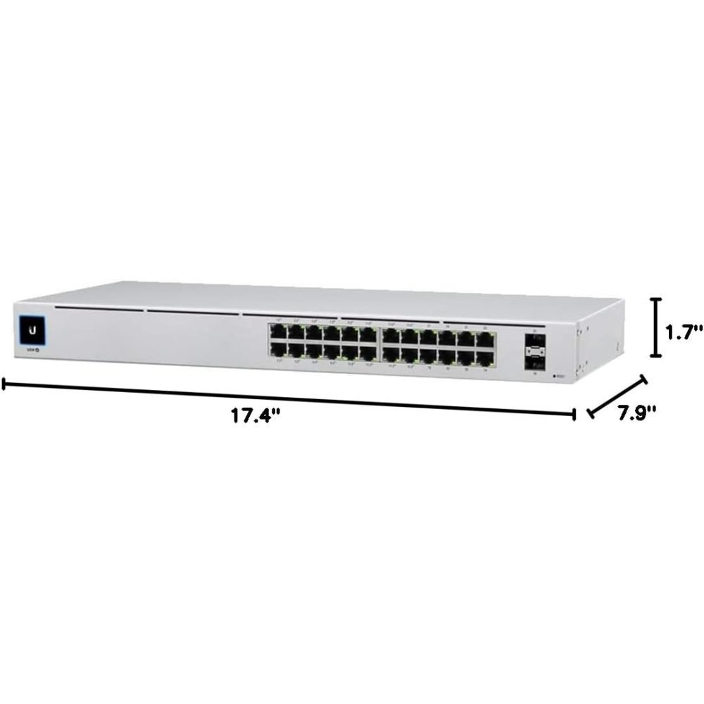 Switch Administrable Ubiquiti UniFi USW-24-POE de 24 Puertos Gigabit (16 PoE+ 95W) y 2 Puertos SFP L2 - Imagen 3