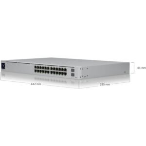 Switch Administrable Capa 3 Ubiquiti UniFi Pro de 24 Puertos Gigabit PoE (16 PoE+ / 8 PoE++) 400W - USW-PRO-24-POE