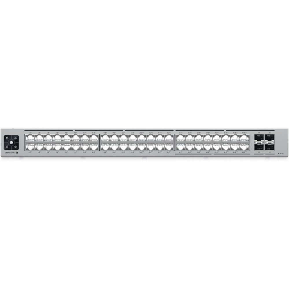 Switch Administrable Ubiquiti UniFi USW-Pro-Max-48-PoE de 48 Puertos con Soporte PoE+/PoE++ y Enlaces SFP+ de 10G - Imagen 5